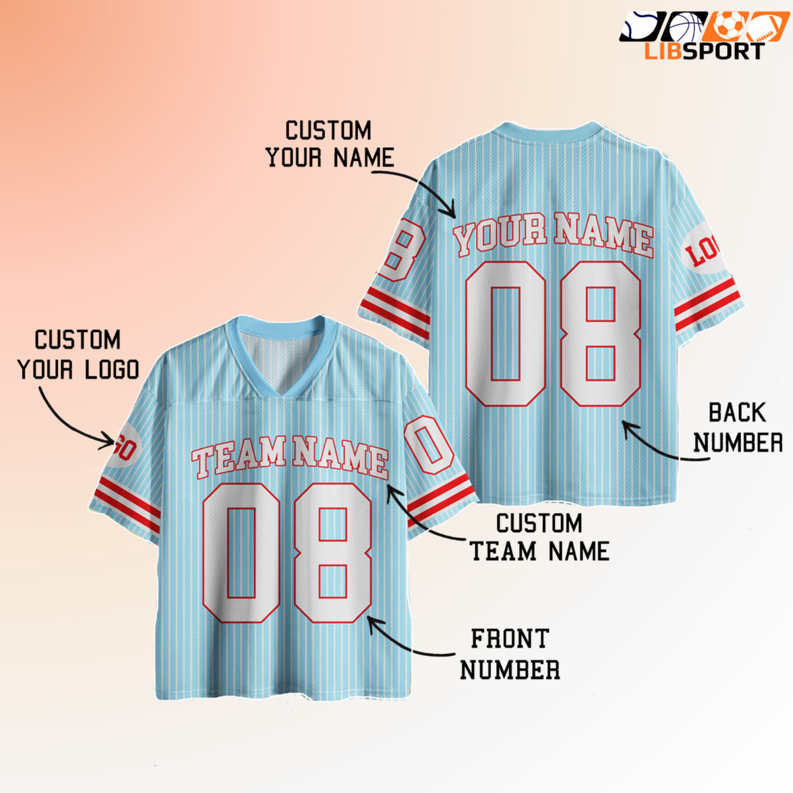 Personalized Team Name & Number Football Jersey Shirt, Custom Football Jersey Shirt, Game Day Outfit For American Football Fans